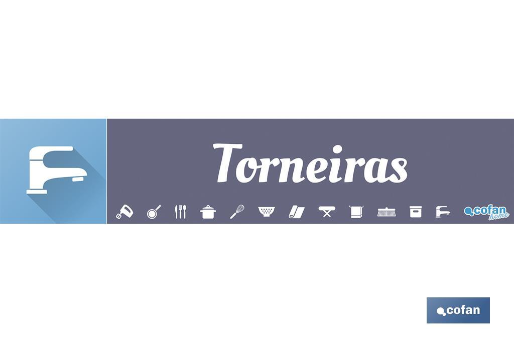 SEÑALETICA IMANTADA PORTUGUES PARA EXPOSITOR 975 X 200 MM - TORNEIRAS