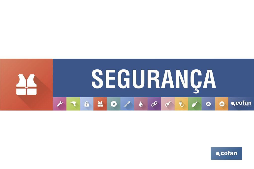 SEÑALETICA IMANTADA PORTUGUES PARA EXPOSITOR 975 X 200 MM - SEGURANÇA (PACK: 1 UDS)