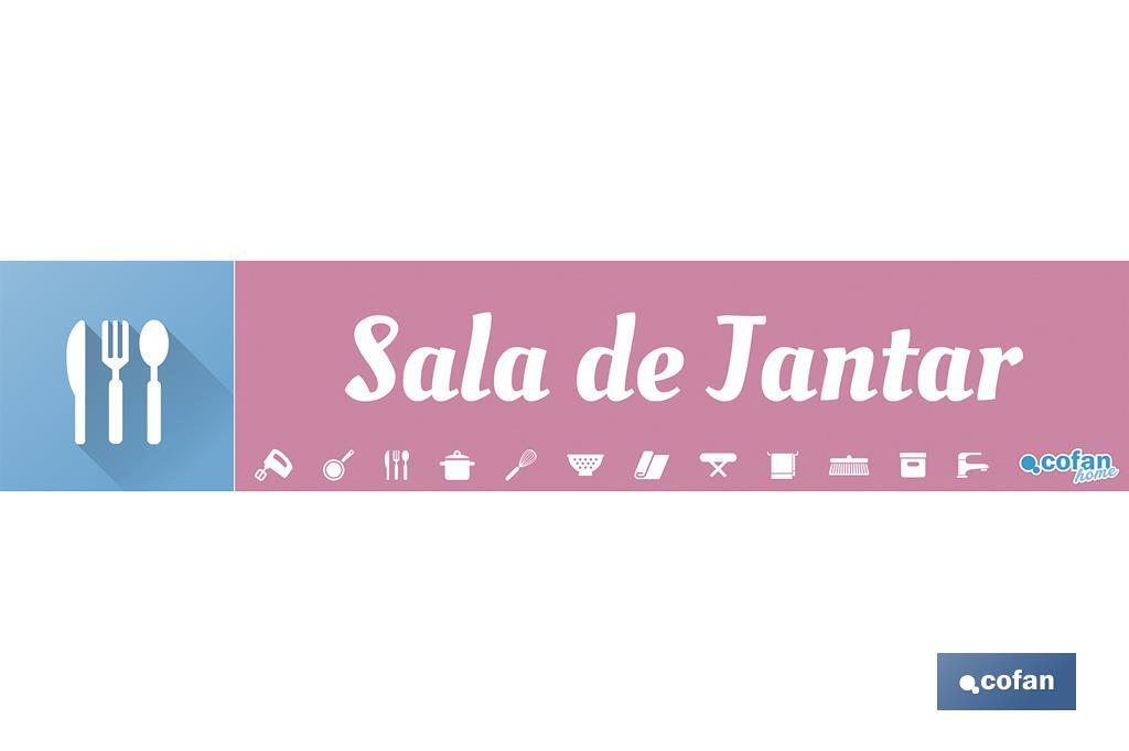 SEÑALETICA IMANTADA PORTUGUES PARA EXPOSITOR 975 X 200 MM - SALA DE JANTAR (PACK: 1 UDS)